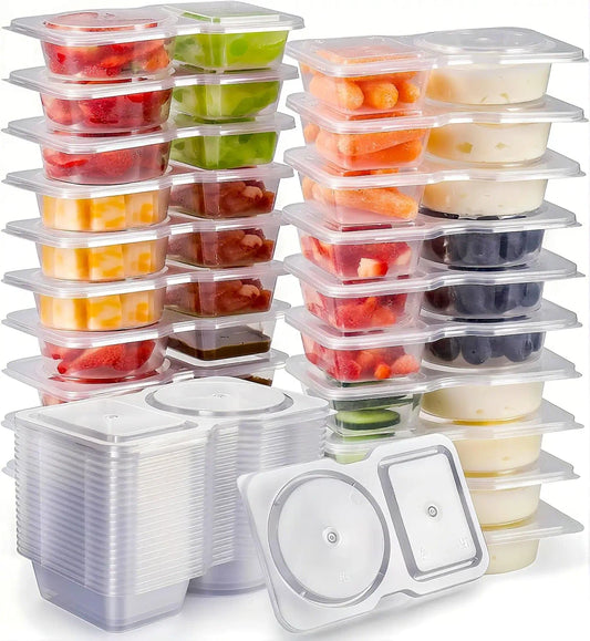 Reusable Double Compartment Snack Containers